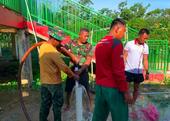 Dari Pengeboran Menuju Air Bersih, Satgas TMMD Wujudkan Fasilitas untuk Masjid Al-Hidayah