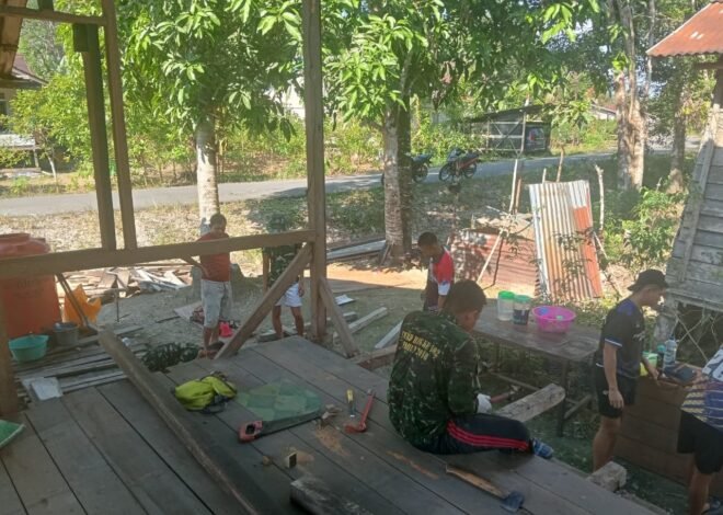 Dari RTLH Menuju Hunian Nyaman, Satgas TMMD Mulai Bangun Rumah Ibu Marsiana
