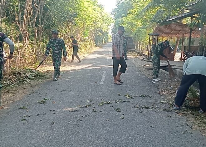 Personel TMMD Ke-129 Kodim 0102/Pidie Ajak Warga Ciptakan Lingkungan Bersih dan Sehat