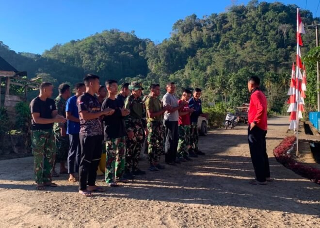 Pastikan Kesiapan Sebelum Bertugas, Bintara Bakti Kodim 1407/Bone Pimpin Apel Pagi Satgas TMMD Ke-129