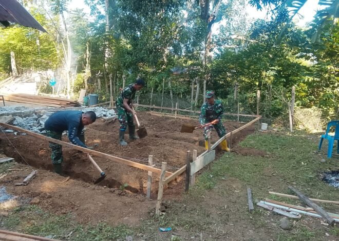 Satgas TMMD Ke-129 Kodim 0102/Pidie Mulai Gali Pondasi Rumah Nyak Ubit, Wujudkan Hunian Layak bagi Warga Kurang Mampu