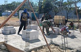 Sentuhan Nyata! TMMD 129 Bojonegoro: Sulap Perbatasan Kesongo-Lamongan Jadi Rest Area dan Sentra Ekonomi Baru