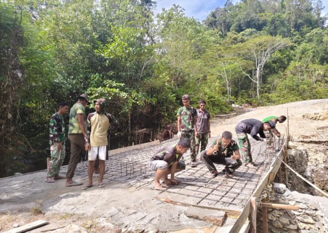 Rehabilitasi Jembatan TMMD Ke-129: Capaian 75 Persen di Sorong Selatan