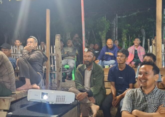 Kodim 0102/Pidie Gelar Nobar Final Piala Dunia 2026, Pererat Kebersamaan Satgas TMMD dan Warga