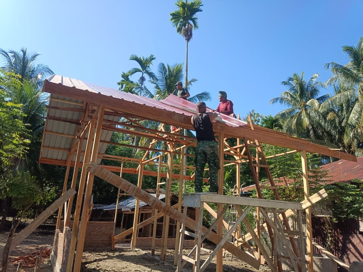 Muhammad Amin Haru Saksikan Rumah Impiannya Hampir Rampung Berkat TMMD Ke-129