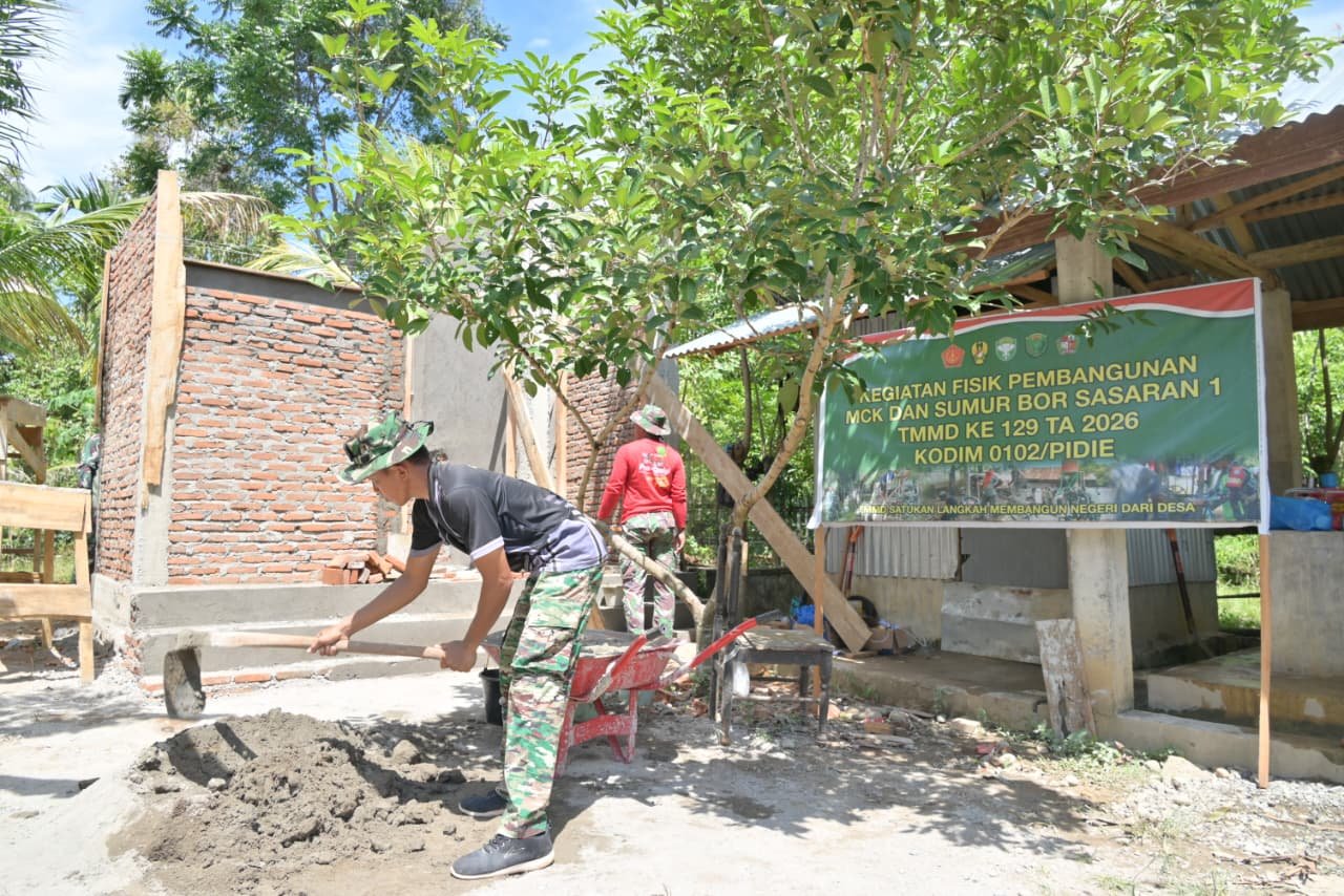 Pembangunan Fasilitas Mandi, Cuci, Kakus di Dayah Balul Ula Al-Munawarah Masuki Tahap Pemasangan Batu Bata dan Plester Dinding