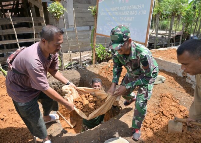 Berjibaku di Galian Septic Tank, Satgas TMMD ke-129 Kodim 0102/Pidie dan Warga Wujudkan Sanitasi Layak untuk Masyarakat