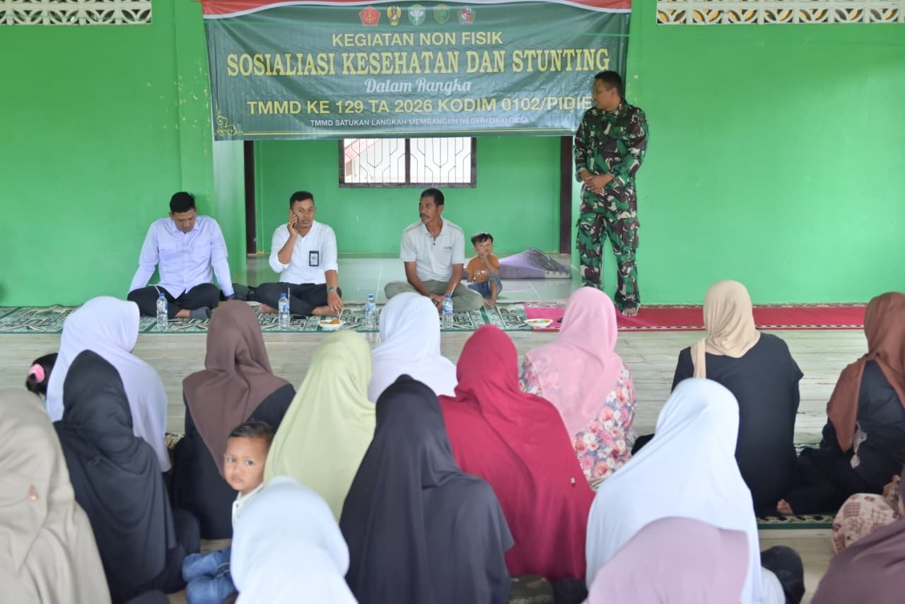 Sinergi Satgas TMMD dan Dinas Sosial Tingkatkan Kesadaran Warga tentang Pencegahan Stunting
