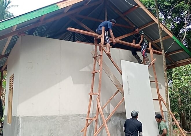 Sentuhan Pengabdian Satgas TMMD Kodim 0102/Pidie Hadirkan Hunian Nyaman bagi Warga Desa Lhok Panah