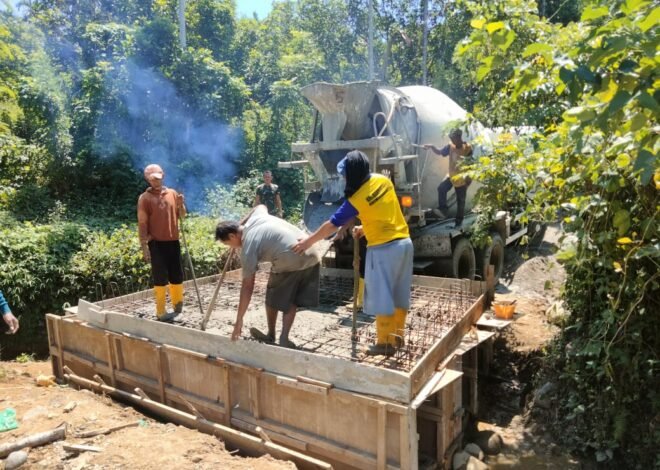 Satgas TMMD Ke-129 Kodim 0102/Pidie Percepat Pengecoran Box Culvert, Dukung Mobilitas Hasil Pertanian Warga