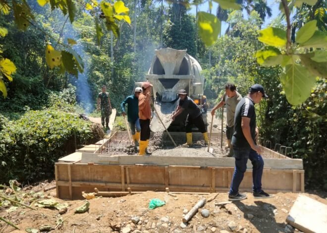 Gotong Royong Satgas TMMD dan Warga Wujudkan Infrastruktur Pertanian yang Kokoh dan Berkualitas
