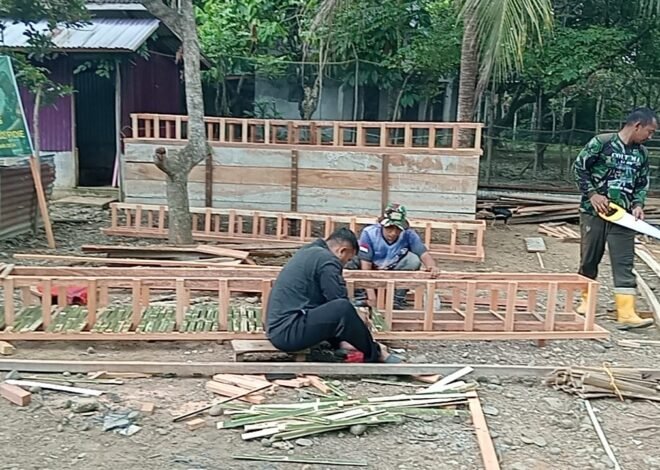 TMMD Kodim 0102/Pidie Hadirkan Peluang Usaha Baru, Lima Kandang Ayam Petelur Dibangun untuk Warga