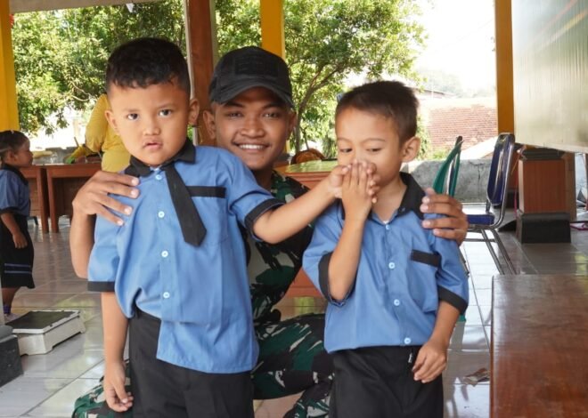 Canda Tawa Anak TK Desa Tlemang Bukti Nyata TNI Menyatu dengan Rakyat