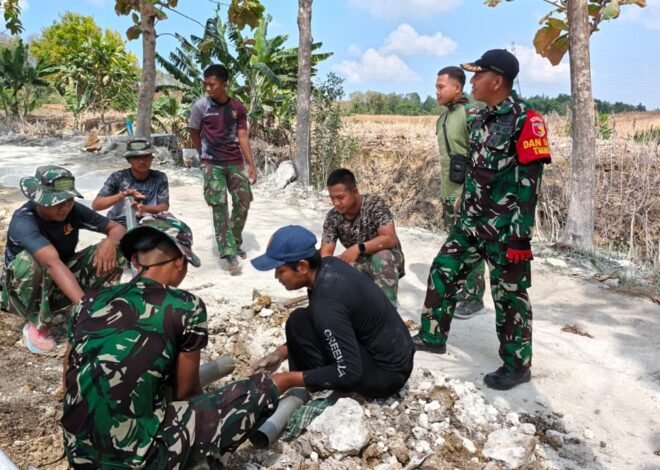 Pastikan Kualitas dan Ketepatan Waktu, Danki Satgas TMMD 129 Pantau Langsung Pembangunan Tandon Air di Dusun Bakon
