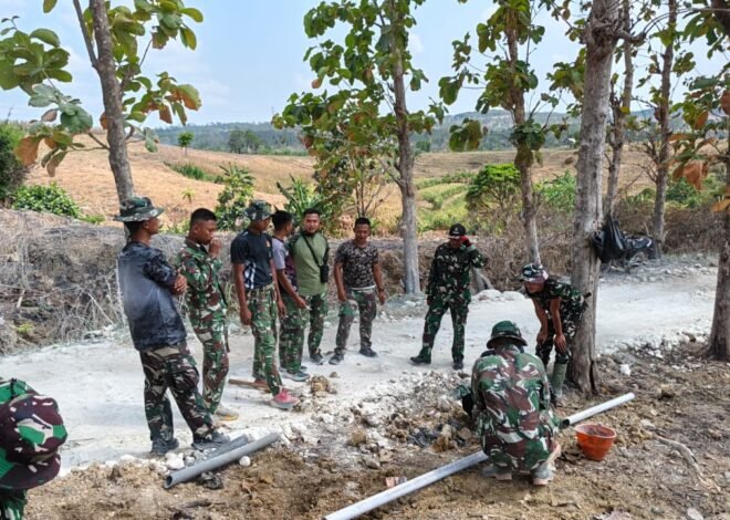 Pacu Moril dan Semangat Prajurit menjelang Purna Tugas, Danki Satgas TMMD 129 Berikan Motivasi Langsung di Lapangan