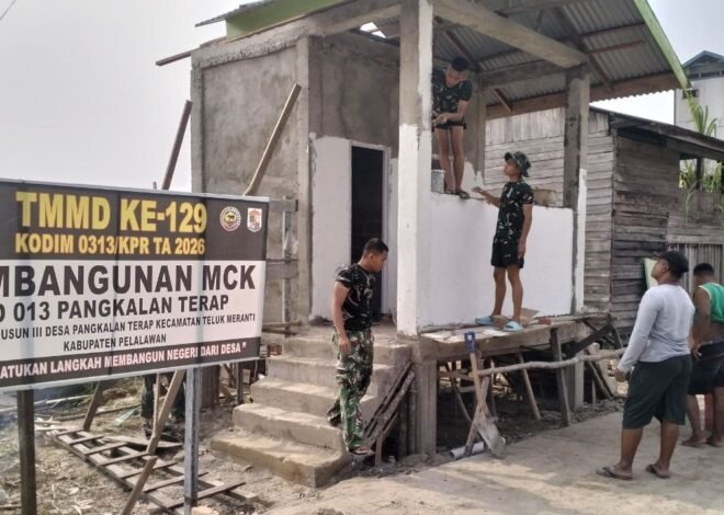 Pembangunan Mandi Cuci Kakus di SD 013 Pangkalan Terap Menuju Penyelesaian