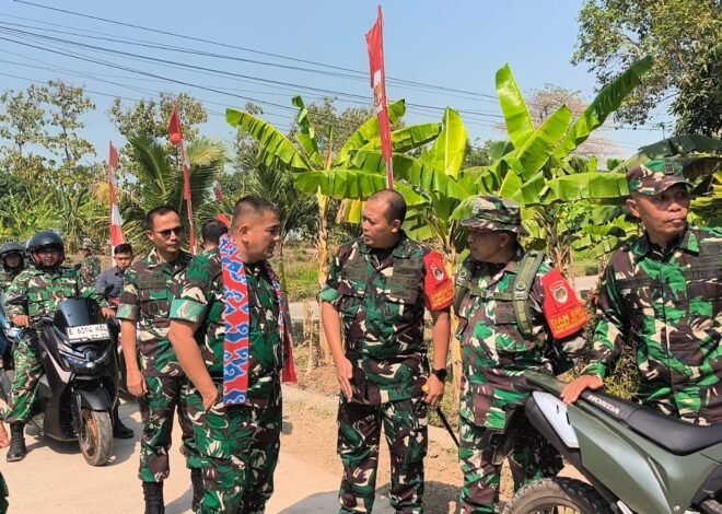 Wasev TMMD Mabesad Brigjen TNI Yohanes Toar Pioh Tinjau Pelaksanaan TMMD ke-129 Kodim 0620/Kab. Cirebon