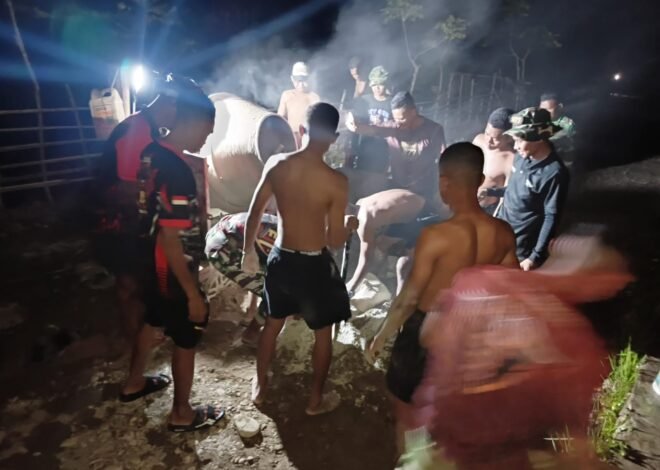 Kejar Target, Personel TMMD Kodim Belu Kerja Lembur Proyek Jalan Tani