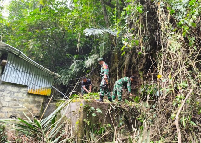 Turun Langsung ke Lapangan, Wadan Satgas TMMD Ke-129 Pimpin Pembersihan Yeh Tipat
