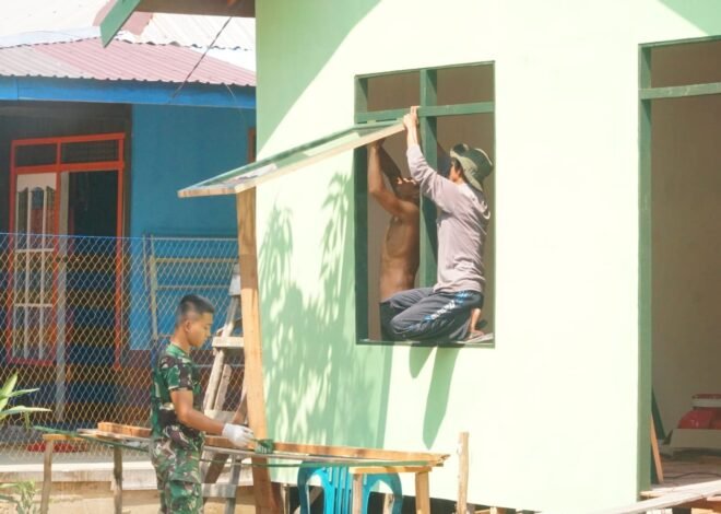 Pemasangan Jendela Dikebut, RTLH Sasaran 5 TMMD Kodim 1011/Kuala Kapuas Kian Nyaman