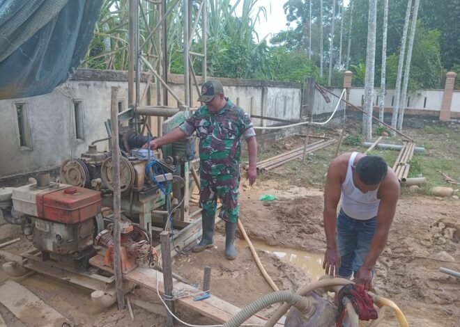 Sumur Bor TMMD Ke-129 Terus Diperdalam, Satgas Optimistis Penuhi Kebutuhan Air Bersih Warga dan Masjid