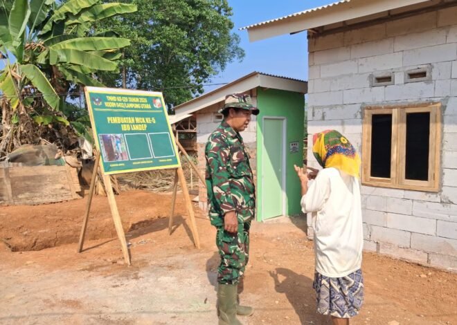 Satgas TMMD 129 Kodim 0412/LU Tinjau Hasil Pembangunan MCK di Sungkai Utara.