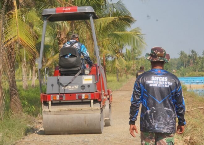 TMMD Satukan Langkah, Pemadatan Jalan Wujudkan Akses Desa yang Lebih Kokoh