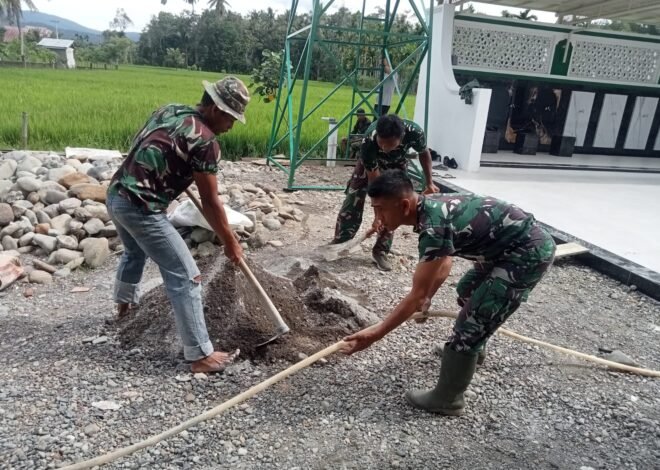 TMMD Ke-129 Kodim 0102/Pidie Hadirkan Fasilitas Wudhu Layak untuk Tingkatkan Kenyamanan Jamaah