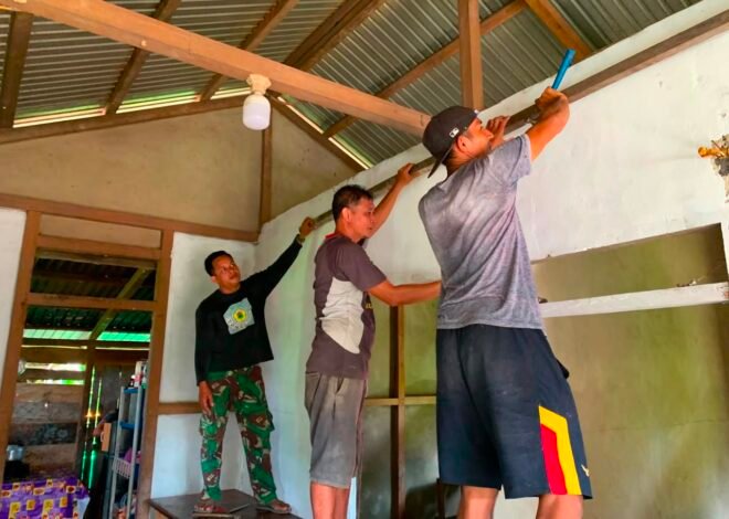 RTLH Sasaran Ke-II Milik Ibu Yustina Dayang Dusun Belatung Mulai Digenjot
