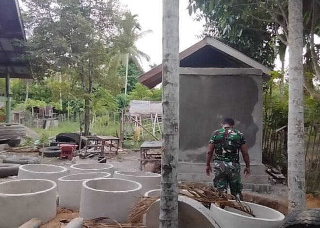Satgas TMMD dan Warga Percepat Pembangunan MCK Demi Tingkatkan Kesehatan Lingkungan