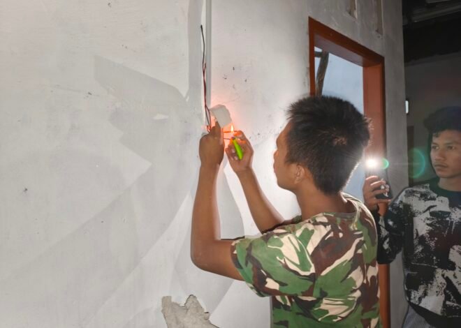 Satgas TMMD Kodim 0413/Bangka Rampungkan Instalasi Listrik RTLH Pak Ardiansyah