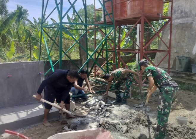 Satgas TMMD Ke-129 Kodim 0102/Pidie Perkuat Pondasi Tandon Air, Fasilitas Air Bersih untuk Warga Kian Terwujud