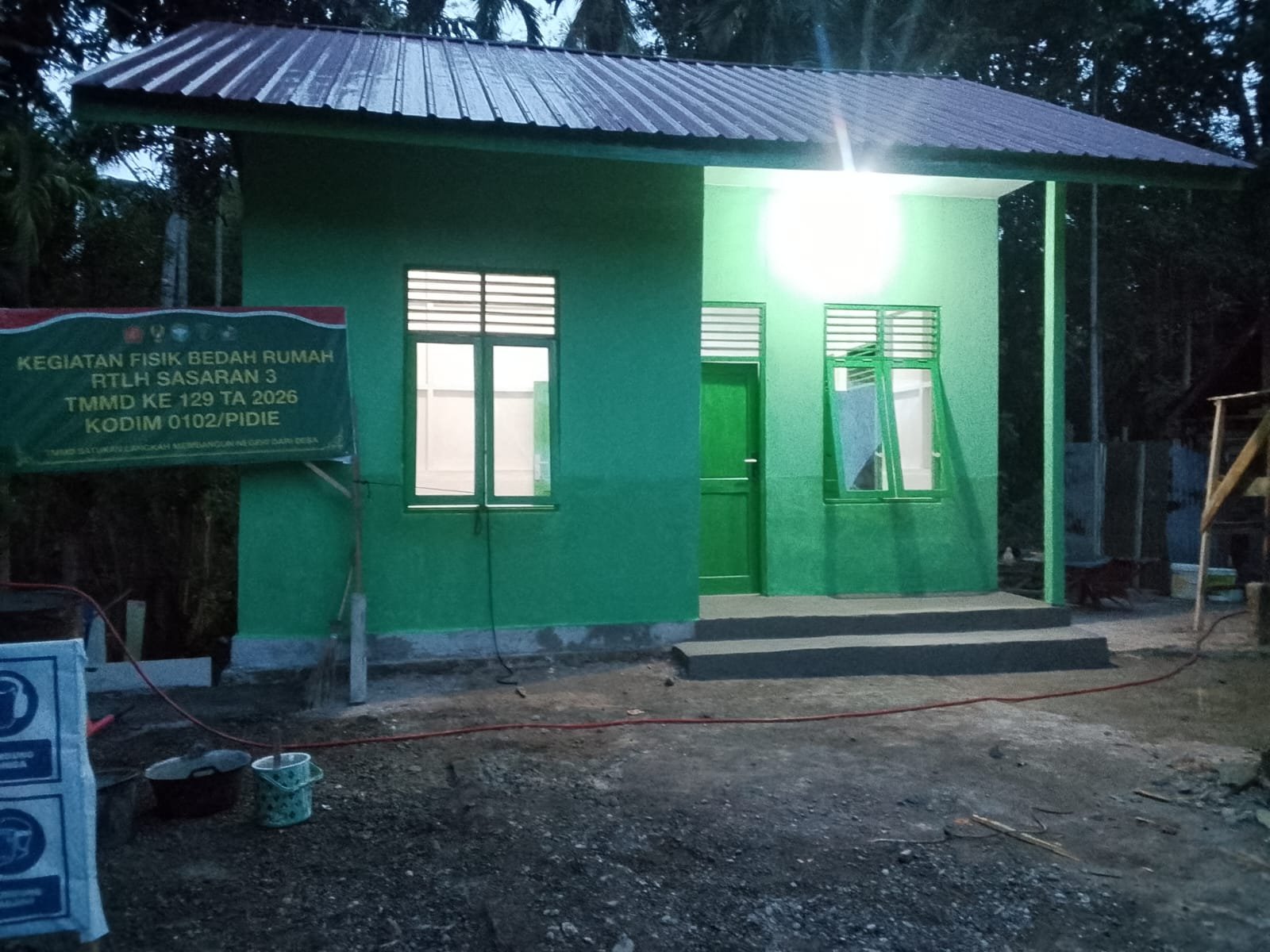 TMMD Ke-129 Kodim 0102/Pidie Rampungkan Rehab RTLH Umar Amin, Wujud Nyata Kepedulian TNI untuk Masyarakat