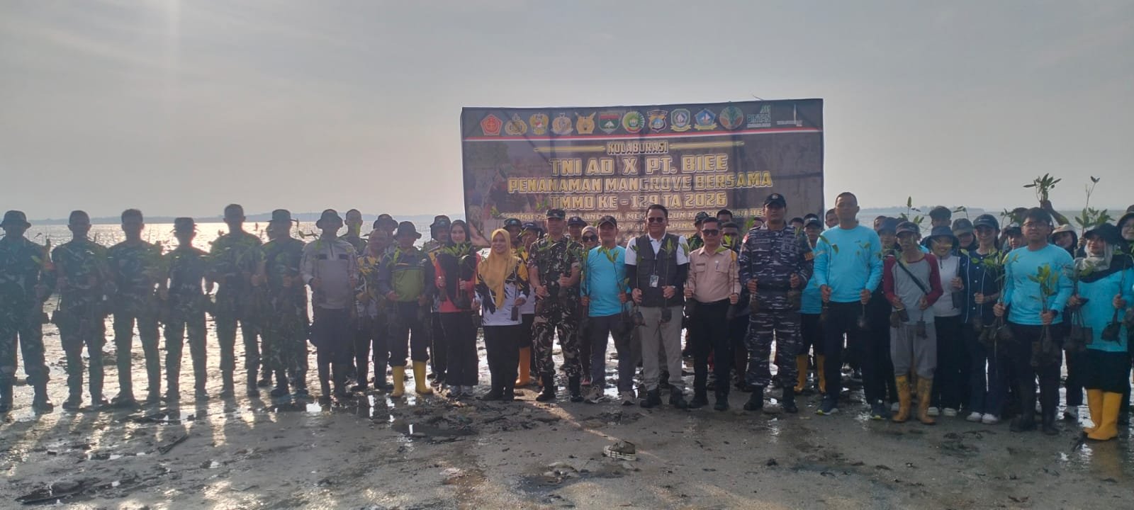 Sinergi Satgas TMMD dan PT BIEE, Ribuan Mangrove Ditanam untuk Masa Depan Pesisir Bintan