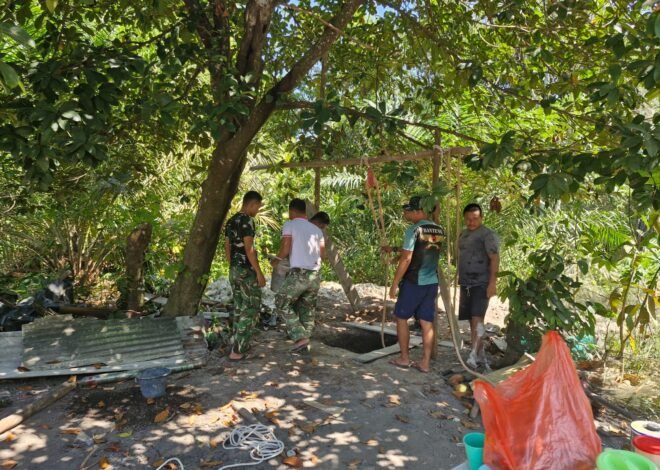 Air Bersih Jadi Prioritas, Satgas TMMD Kodim Bangka Gali Sumur untuk Rumah Warga