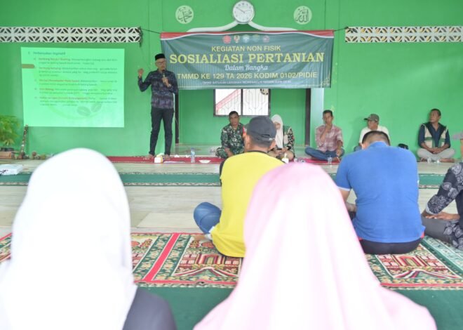 Satgas TMMD dan Dinas Pertanian Tingkatkan Kompetensi Petani Lhok Panah Lewat Penyuluhan