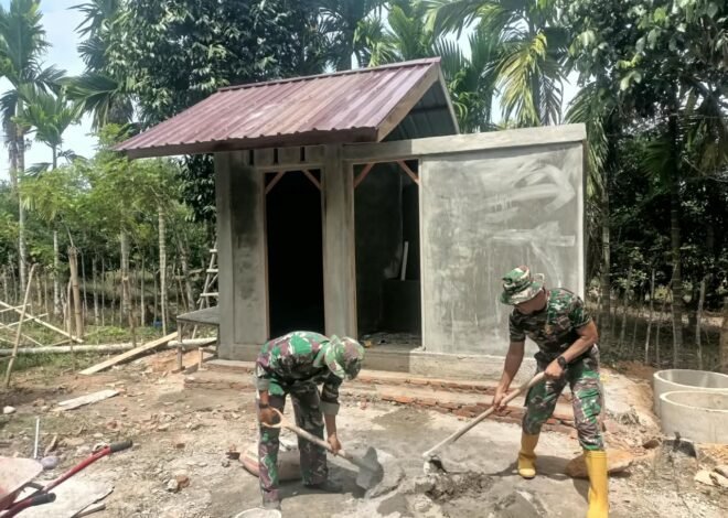 MCK Dayah Blang Cot Capai 85 Persen, Satgas TMMD ke-129 Kebut Pemasangan Septic Tank