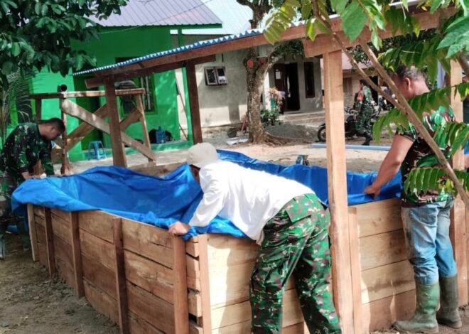 TMMD Ke-129 Kodim 0102/Pidie Bangun Kolam Lele dan Kandang Ayam, Dorong Kemandirian Pangan Warga