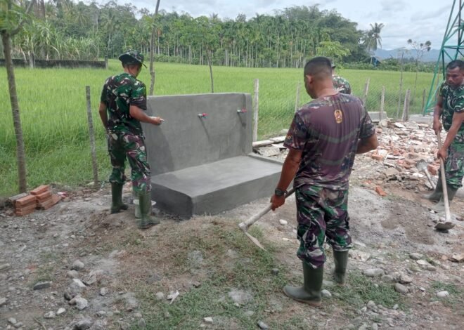 Satgas TMMD Ke-129 Kodim 0102/Pidie Tuntaskan Sarana Tempat Wudu, Perkuat Fasilitas Ibadah dan Sanitasi Desa