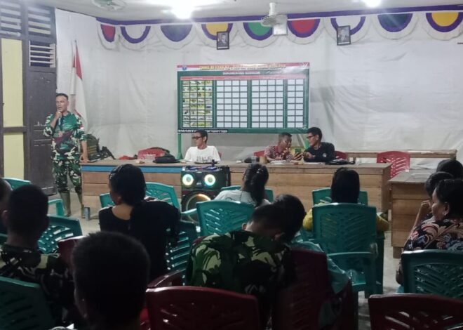 Pj. Danramil Embaloh Hilir Sosialisasikan Program TMMD ke 129 Kodim 1206/Putussibau Kepada Masyarakat Ulak Pauk