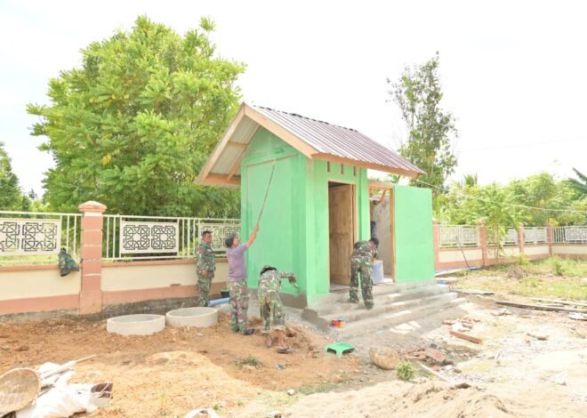 Satgas TMMD Kodim 0102/Pidie Percepat Pembangunan MCK dan Sumur Bor Sebelum Penutupan