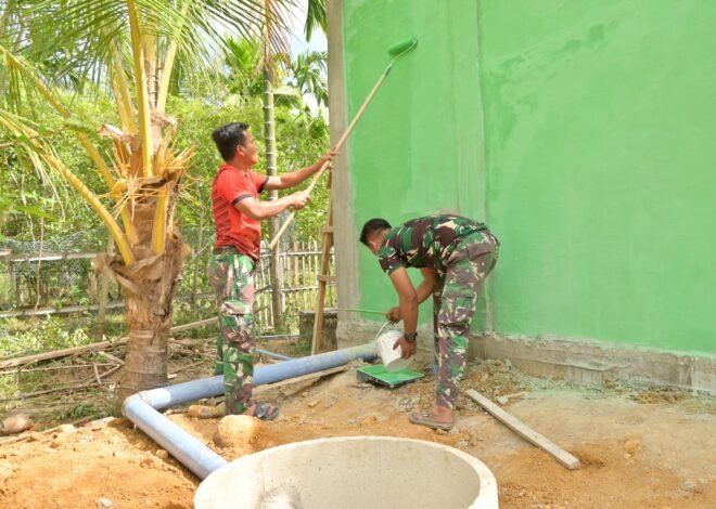 Satgas TMMD Ke-129 Kodim 0102/Pidie Kebut Penyelesaian Sarana Air Bersih dan Sanitasi Demi Manfaat Maksimal