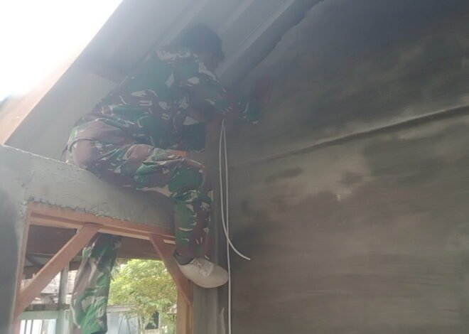 Finishing: Tim Teknisi Satgas TMMD ke-129 Kodim 0102/Pidie Pasang Instalasi Listrik di Lokasi MCK