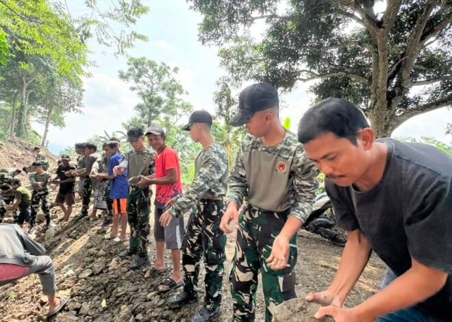 Gotong Royong Jadi Kekuatan Utama Percepatan Pembangunan TMMD 129