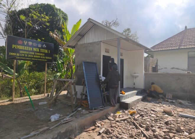 Tahap Akhir, Satgas TMMD Rampungkan Pembuatan MCK Fasum Desa Sekardadi