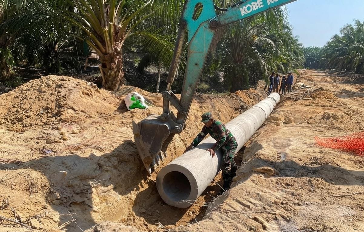 TNI dan Warga Bergotong Royong, Gorong-Gorong TMMD 129 Kodim 0413/Bangka Dikebut