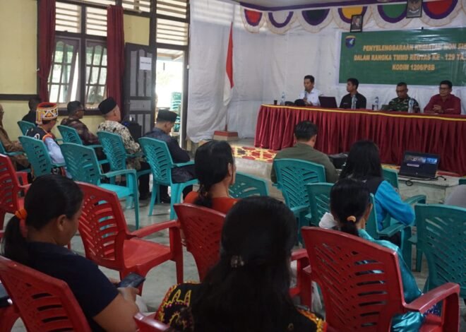 SATGAS TMMD KE-129 KODIM 1206/PUTUSSIBAU GELAR PENYULUHAN KARHUTLA, TINGKATKAN KESADARAN MASYARAKAT CEGAH KEBAKARAN HUTAN DAN LAHAN