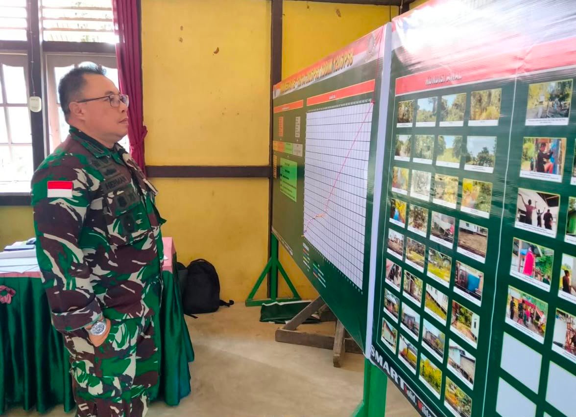 Pastikan Program Tepat Sasaran, Tim Wasev Kodam XII/Tanjungpura Didampingi Kasdim 1206/Putussibau Tinjau Langsung TMMD Regtas Ke-129