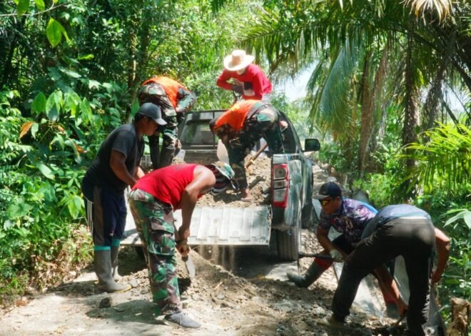 Peningkatan Badan Jalan 1,2 Kilometer TMMD Ke-129 Terus Dikebut Demi Kelancaran Akses Warga