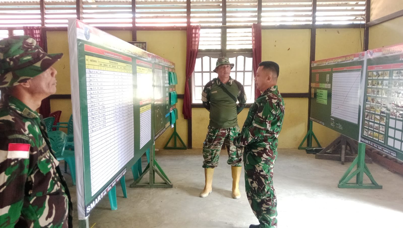 Pastikan Data dan Sasaran TMMD Siap Dievaluasi, Kasiter Korem 121/Abw Cek Posko TMMD Ke-129 Putussibau